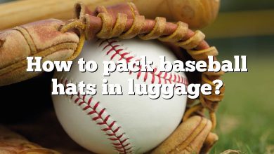 How to pack baseball hats in luggage?