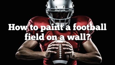 How to paint a football field on a wall?
