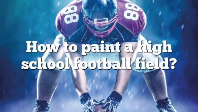 How to paint a high school football field?
