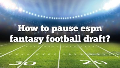 How to pause espn fantasy football draft?