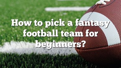 How to pick a fantasy football team for beginners?