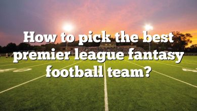 How to pick the best premier league fantasy football team?