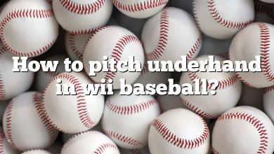 How to pitch underhand in wii baseball?