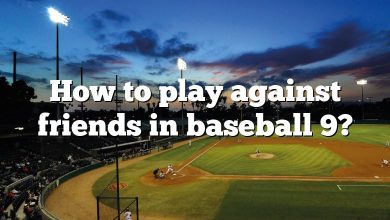 How to play against friends in baseball 9?