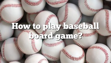 How to play baseball board game?