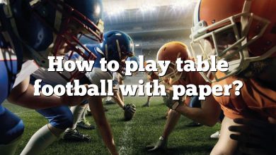 How to play table football with paper?