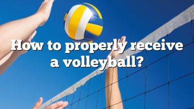 How to properly receive a volleyball?