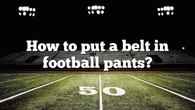 How to put a belt in football pants?