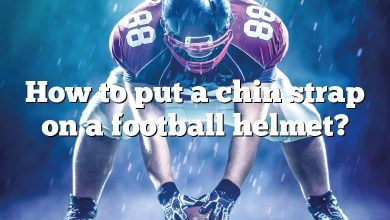 How to put a chin strap on a football helmet?