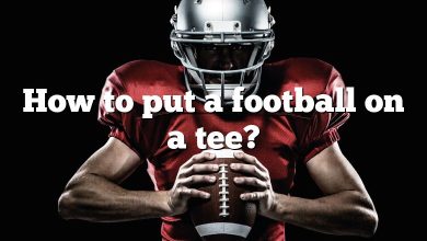 How to put a football on a tee?