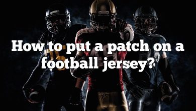 How to put a patch on a football jersey?