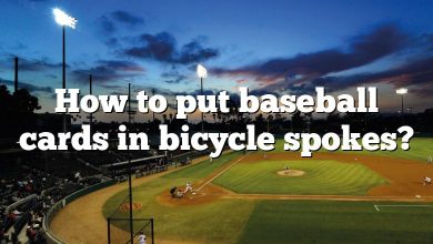 How to put baseball cards in bicycle spokes?
