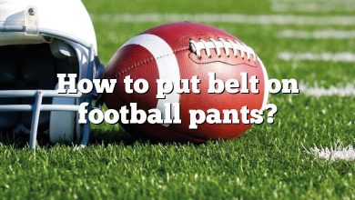 How to put belt on football pants?