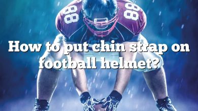 How to put chin strap on football helmet?