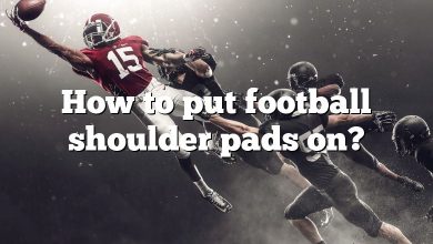 How to put football shoulder pads on?