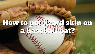 How to put lizard skin on a baseball bat?