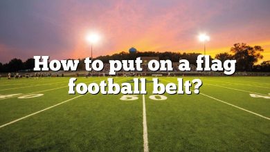 How to put on a flag football belt?