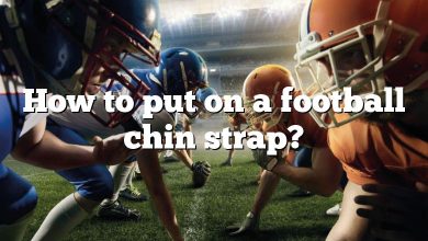How to put on a football chin strap?