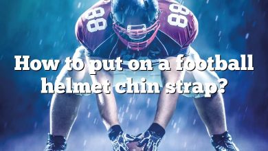 How to put on a football helmet chin strap?