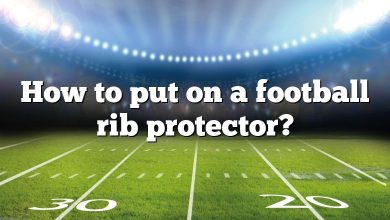 How to put on a football rib protector?