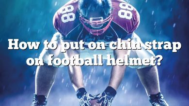 How to put on chin strap on football helmet?