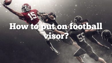 How to put on football visor?