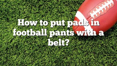 How to put pads in football pants with a belt?