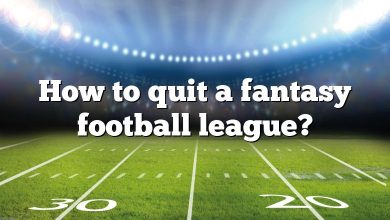 How to quit a fantasy football league?