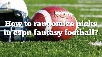 How to randomize picks in espn fantasy football?