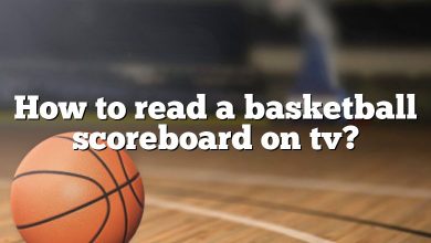 How to read a basketball scoreboard on tv?