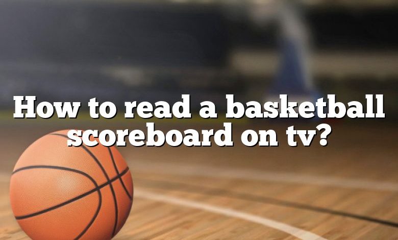 How to read a basketball scoreboard on tv?