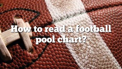 How to read a football pool chart?