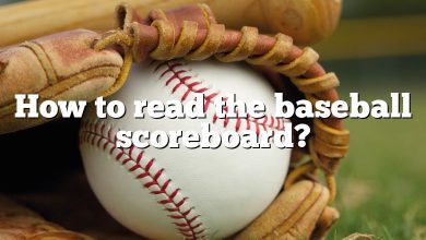 How to read the baseball scoreboard?