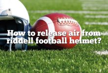 How to release air from riddell football helmet?
