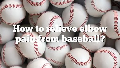 How to relieve elbow pain from baseball?