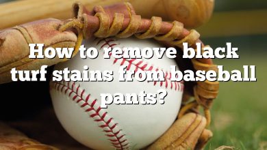 How to remove black turf stains from baseball pants?