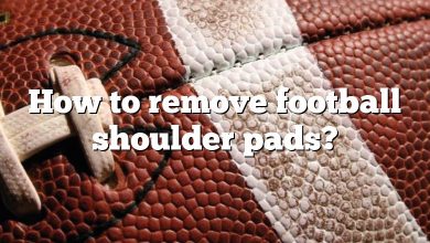 How to remove football shoulder pads?