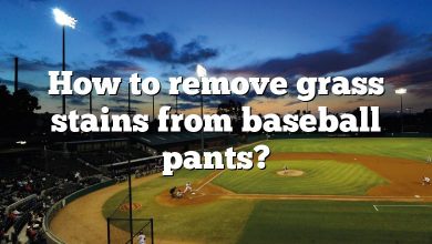 How to remove grass stains from baseball pants?