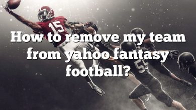 How to remove my team from yahoo fantasy football?