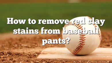 How to remove red clay stains from baseball pants?