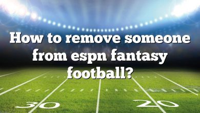 How to remove someone from espn fantasy football?