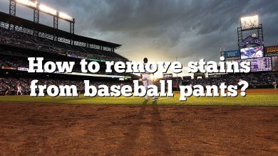 How to remove stains from baseball pants?