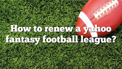 How to renew a yahoo fantasy football league?