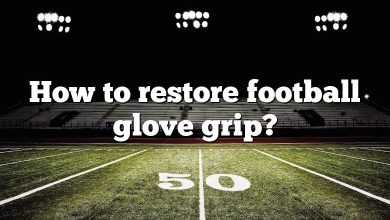 How to restore football glove grip?