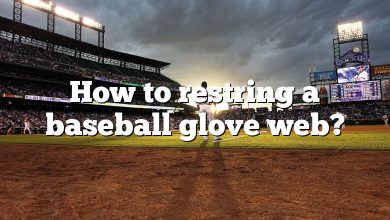 How to restring a baseball glove web?