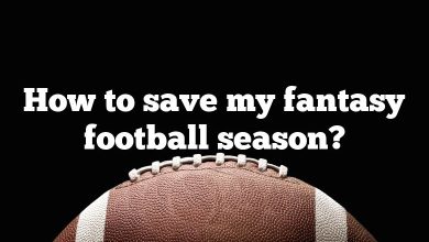 How to save my fantasy football season?
