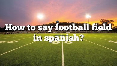 How to say football field in spanish?