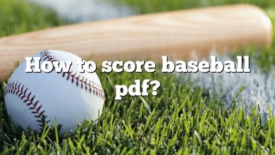How to score baseball pdf?
