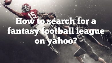 How to search for a fantasy football league on yahoo?