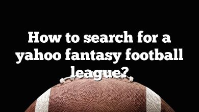 How to search for a yahoo fantasy football league?